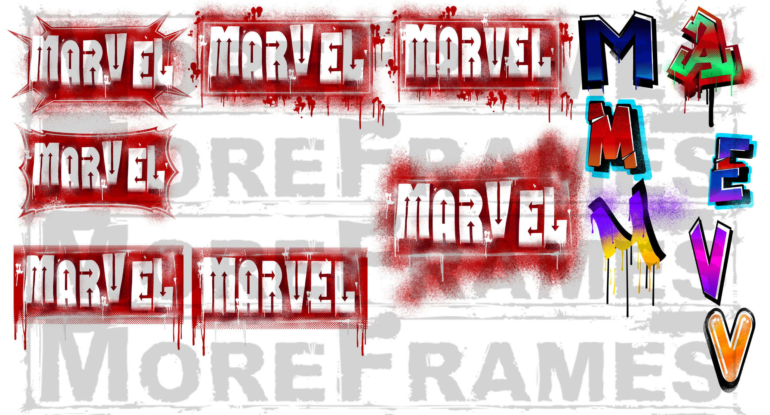 MARVEL Glitch Assets